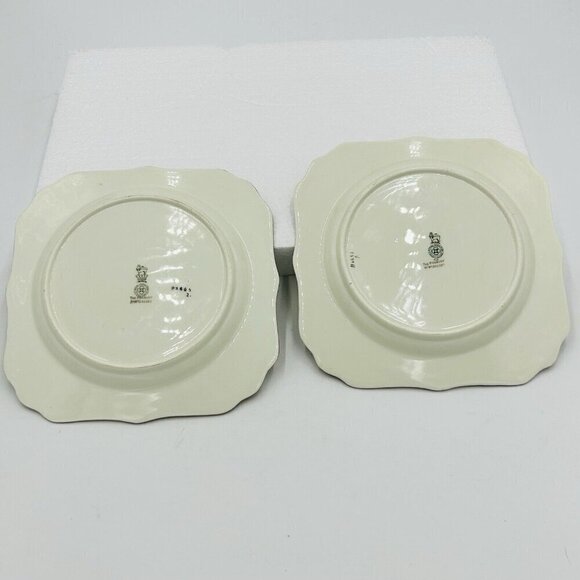 Royal Doulton The Roxbury 7.75" Square Accent Plate England Set of Two - Picture 6 of 9